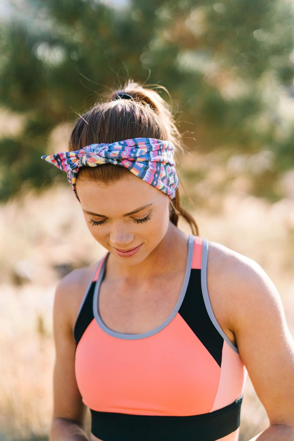 Maven Thread 4" Bow Wide Workout Headbands for Women (2 Pack) – Non-Slip Sweatbands for Gym, Running & Yoga