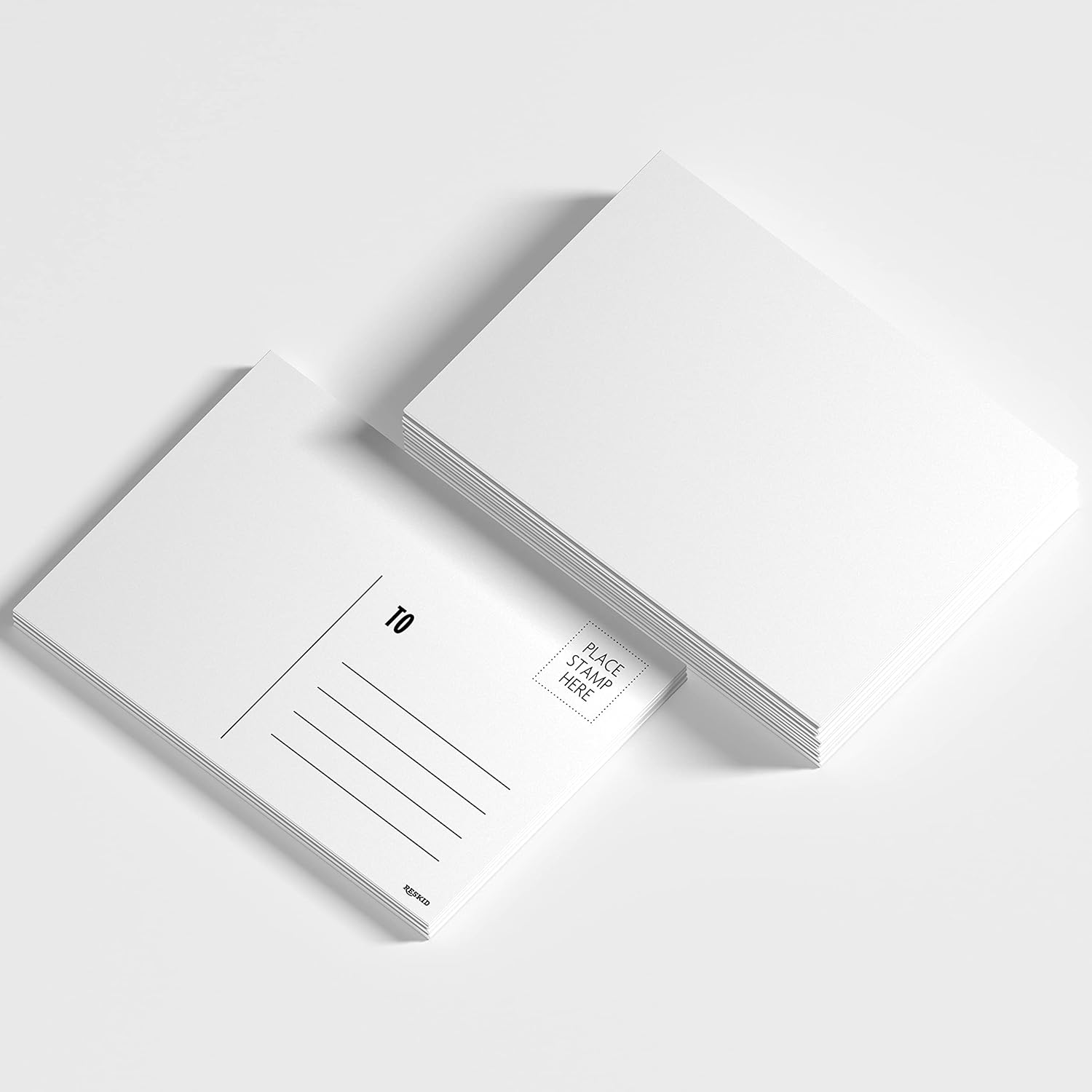Reskid Blank Postcards for Mailing. 100 White 4x6 Blank Post Cards