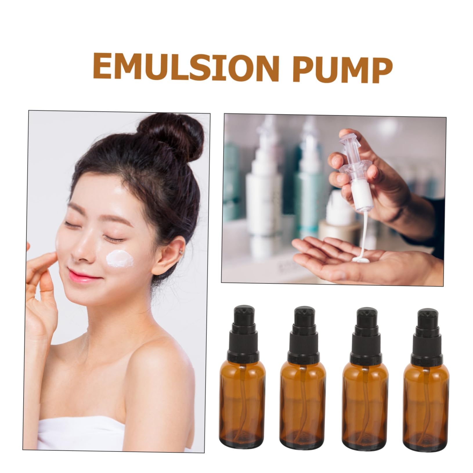 SHERCHPRY 3 Set Bottiglie Viaggio Con Pompa Contenitori Per Cosmetici E Profumi Dispenser Bottiglie Ricaricabili E Pratiche Per Viaggi 6 Pezzi*3