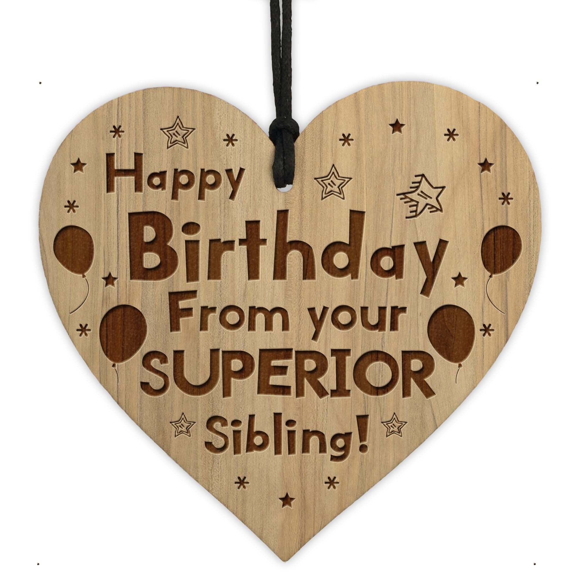Red Ocean Funny Birthday Gift From Brother Sister Engraved Heart Joke Humour Brother Sister Birthday Gift