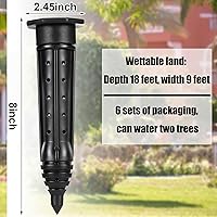 Vista 2 de Paquete de 6 Estacas de Riego para Jardín Grandes de Plástico ABS con Protección UV Pico de Irrigación de Raíz Profunda para Árboles, Arbustos