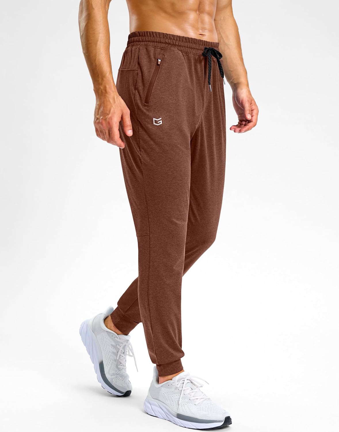 G Gradual Men's Sweatpants with Zipper Pockets Stretch Tapered Joggers Quick Dry Athletic Workout Gym Pants for Men - Image 2