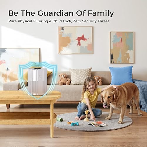 Miniatura 6 de Purificadores de aire para dormitorio y hogar con pantalla de calidad del aire 1095 pies cuadrados True H13 HEPA purificador de aire para mascotas