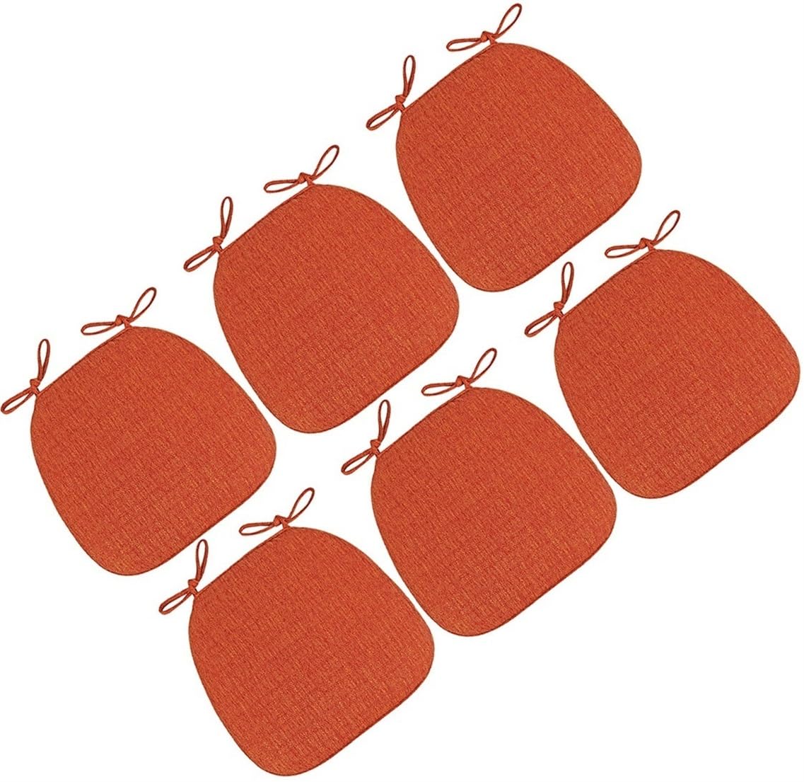 Cojín para Silla de Comedor Asiento de Cocina 41x43cm 6 Paquetes Color Naranja Cojines de Herradura Comodidad y Estilo para Muebles Ideal para Hogar y Restaurante