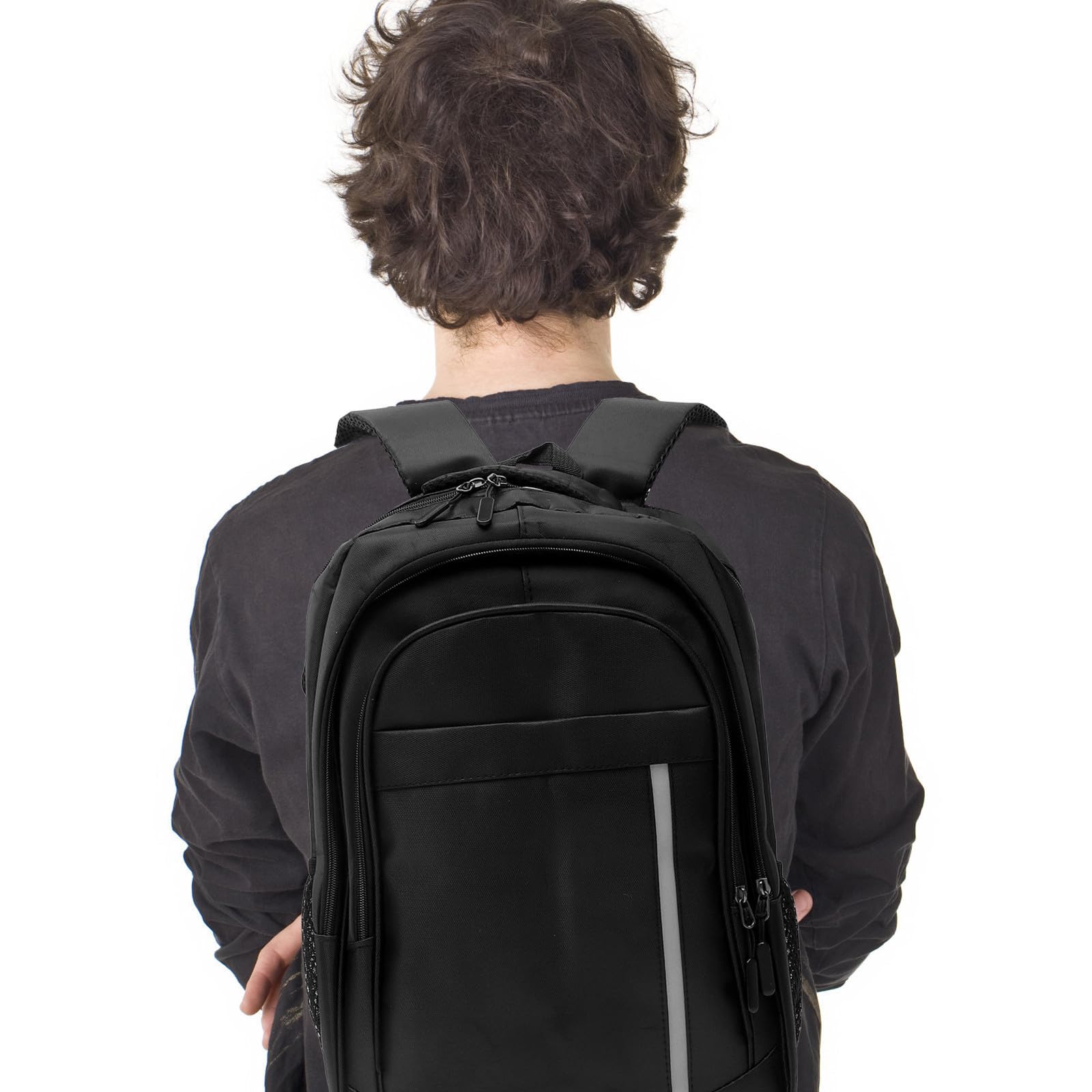 Healvian Mochila para Portátil Resistente al Agua y Desgaste Gran Capacidad de Tela Oxford en Color Negro para Viajes y Compras Casuales Varios estilos