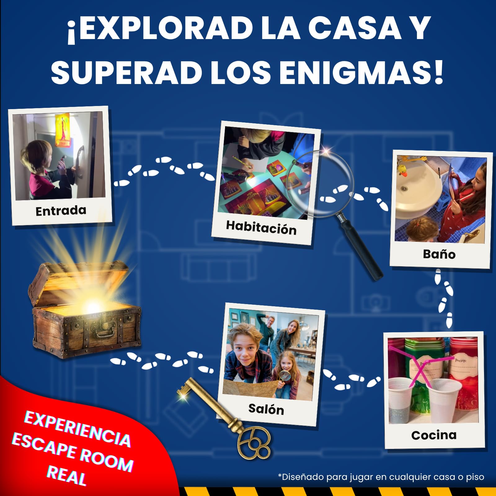 EPIC ENIGMAS | Escape Room Magia de Harry | 5 a 12 años | 5 Salas de Enigmas Emocionantes | Juego de Mesa Familiar Niños | 1-5 Jugadores
