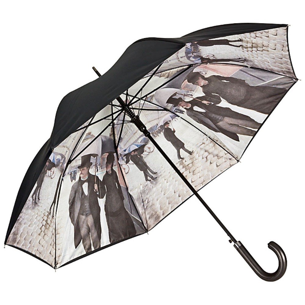VON LILIENFELD Automatic Umbrella Women Man Art Motif Gustave Caillebotte Rainy Paris Double Layer
