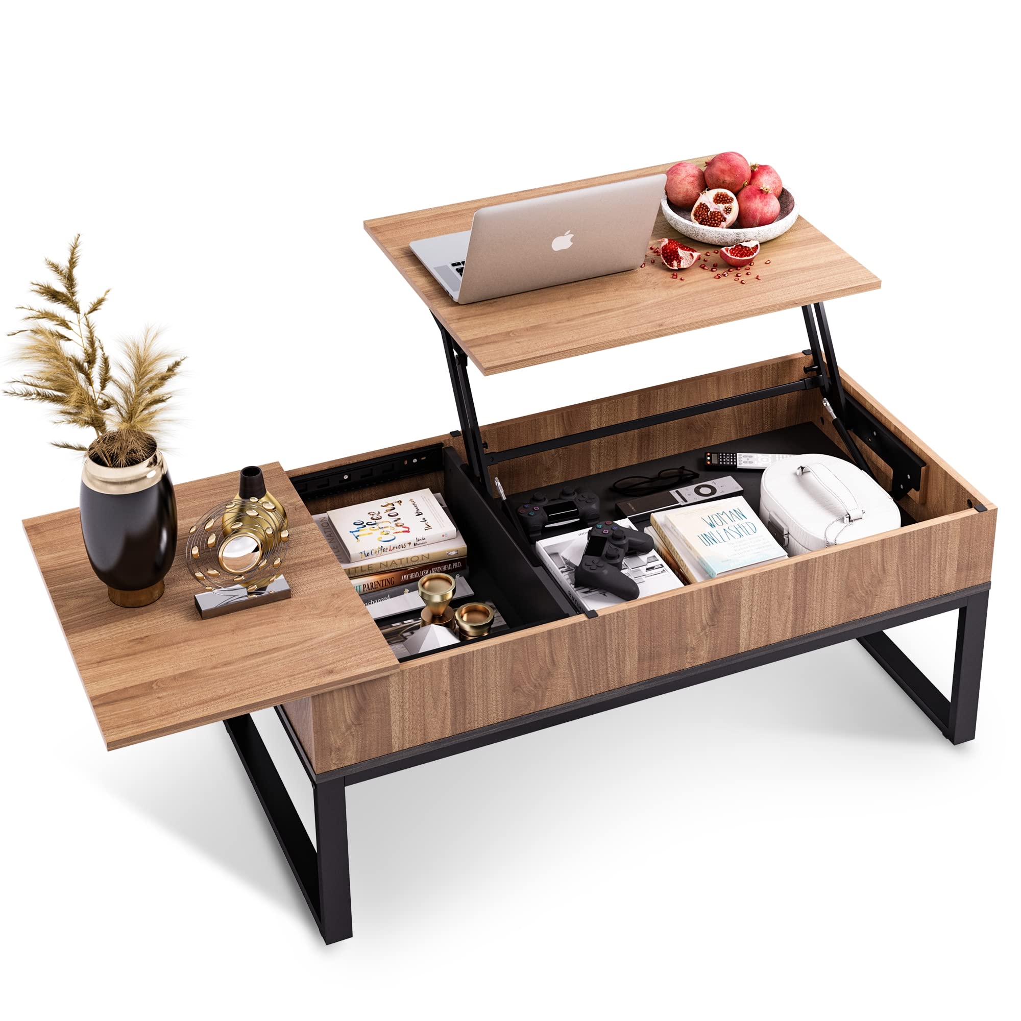 Harmati Lift Top Coffee Table with Storage Lift up Center Table for