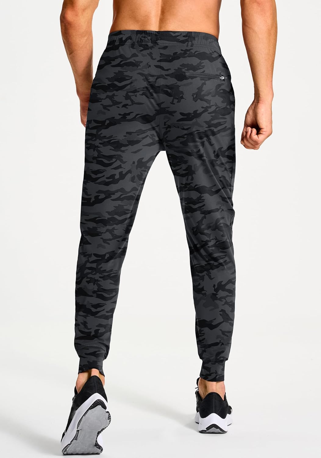 Men's Athletic Joggers Stretch Sweatpants(Black Camo,XL) - Image 2