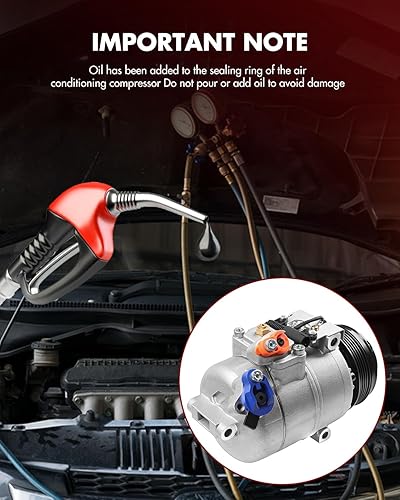 Miniatura 4 de Compresor de CA con embrague se adapta a BMW para 323Ci 323i 323is 325Ci 325i 325xi 2.5L, para BMW para 328Ci 328i 328is 528i 2.8L, CO 105116C