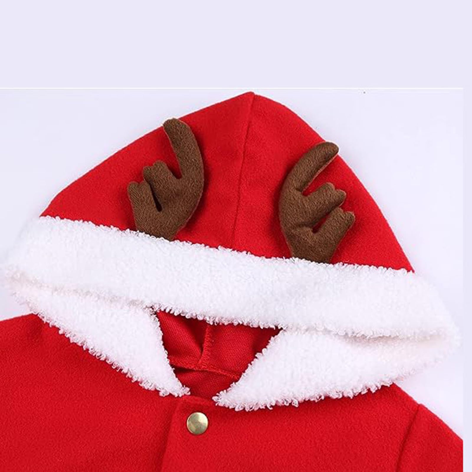 Genérico - Vestido de Navidad rojo de manga larga con capucha, traje festivo para espectáculos y fiestas