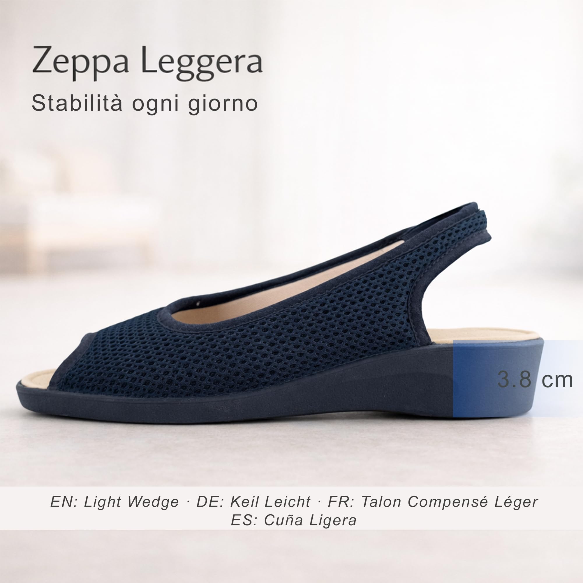 JOMIX Sandali Donna Estive per Anziani e Signora Rete Traspirante Punta Aperta Cinturino Elastico Pianta Larga Leggere Antiscivolo Comfort Comode per Casa e Passeggio