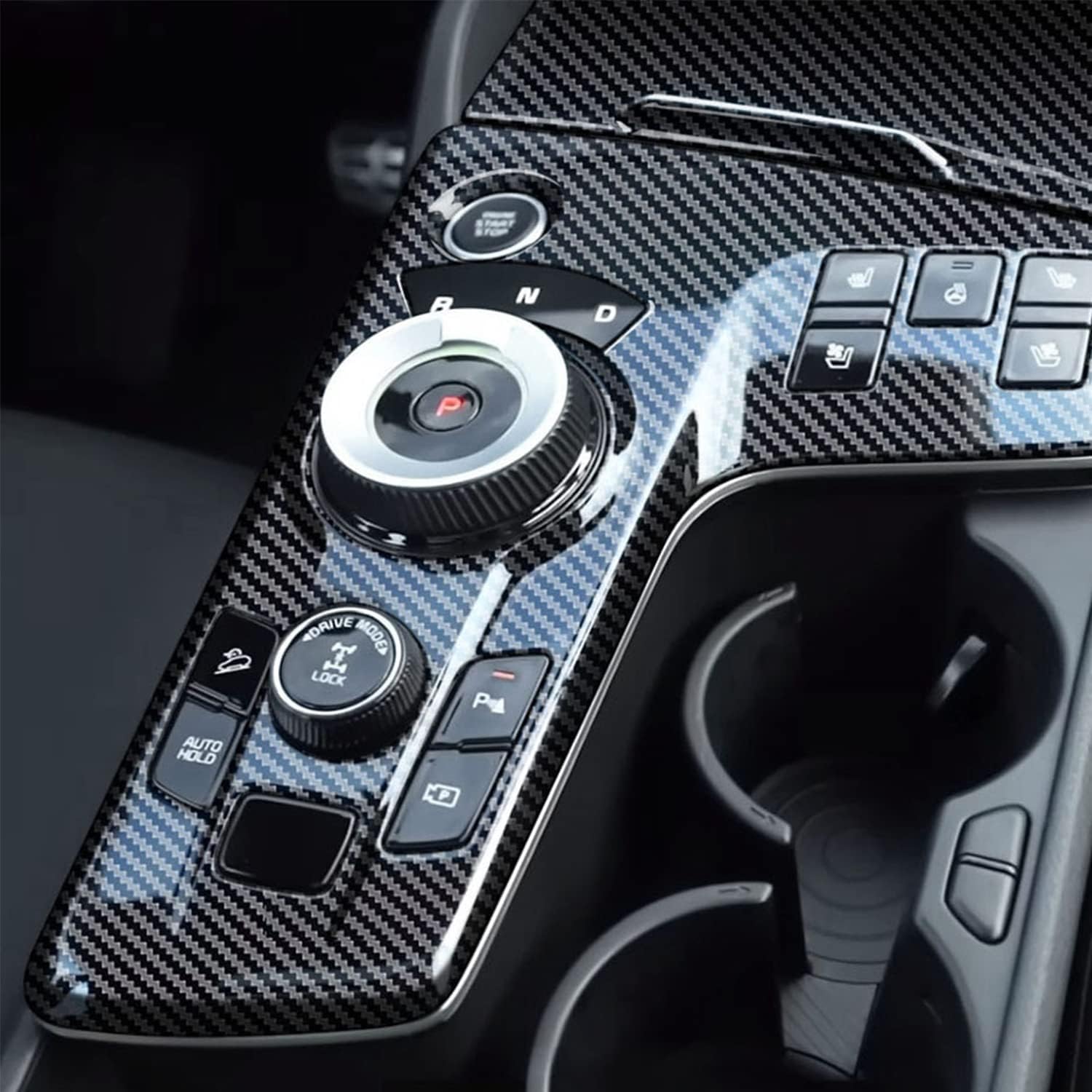 Lot De 2 Protections Console Centrale Fibre De Carbone Pour Kia Sportage 2022 - Revêtement ABS Anti-rayures