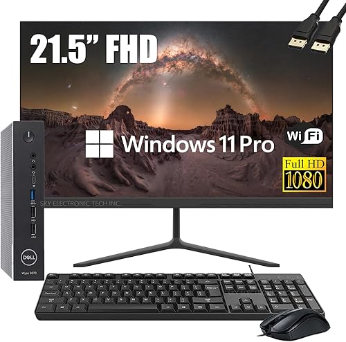 Miniatura 6 de Dell Computadora RGB de escritorio OptiPlex para juegos Intel Core i5 AMD RX 550 4GB GDDR5 16GB RAM 512GB SSD monitor HDMI de 24 pulgadas teclado