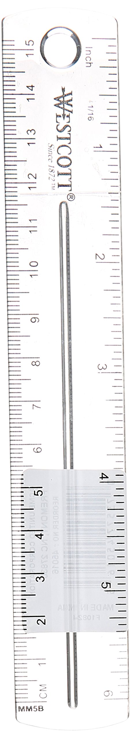 Westcott Shatter-Resistant Plastic Ruler, 6