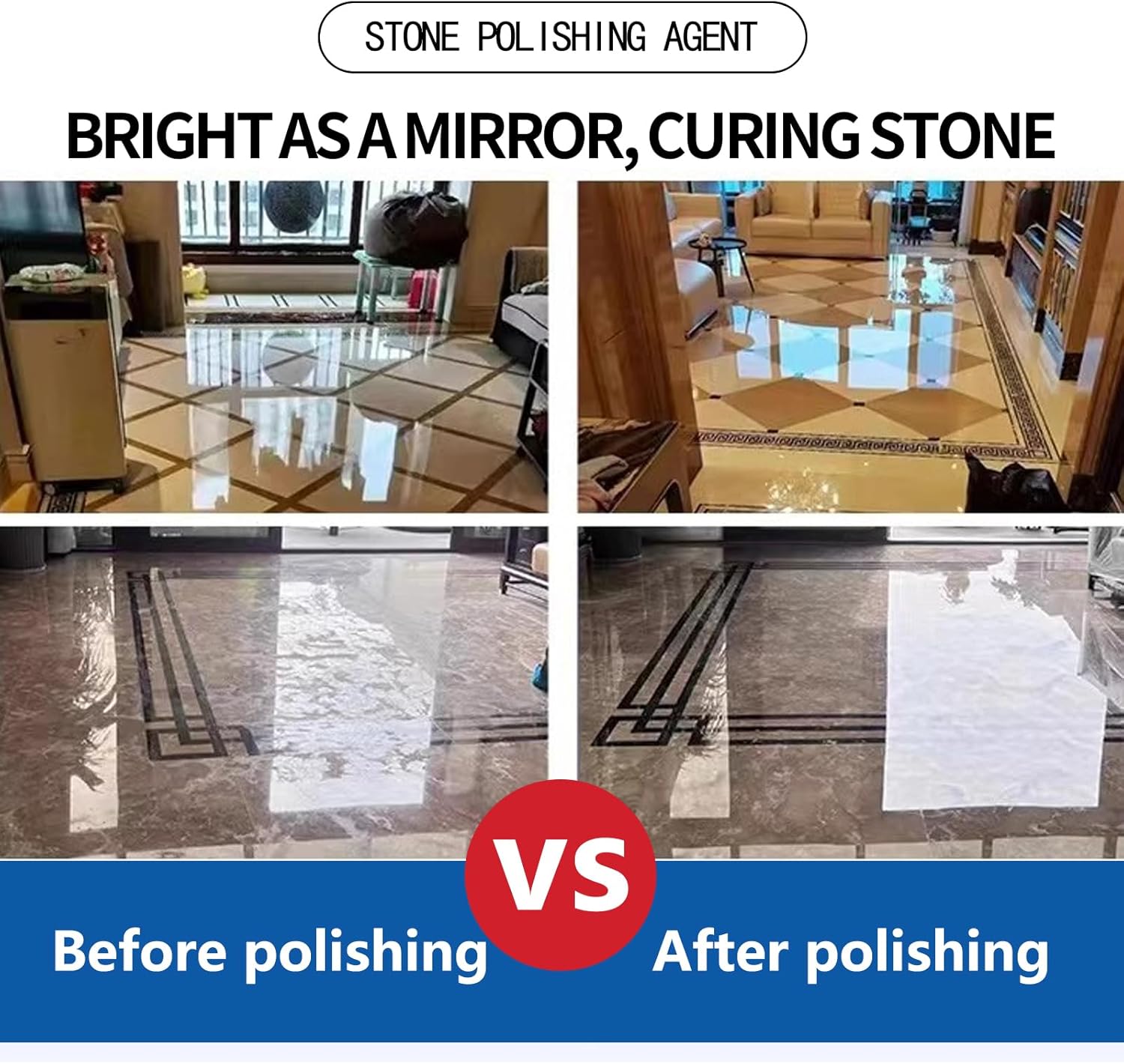 Stone Care Polishing-Mirror Brightening Treatment-Maintenance-Stone Slurry -1 Gallon (1Pce)