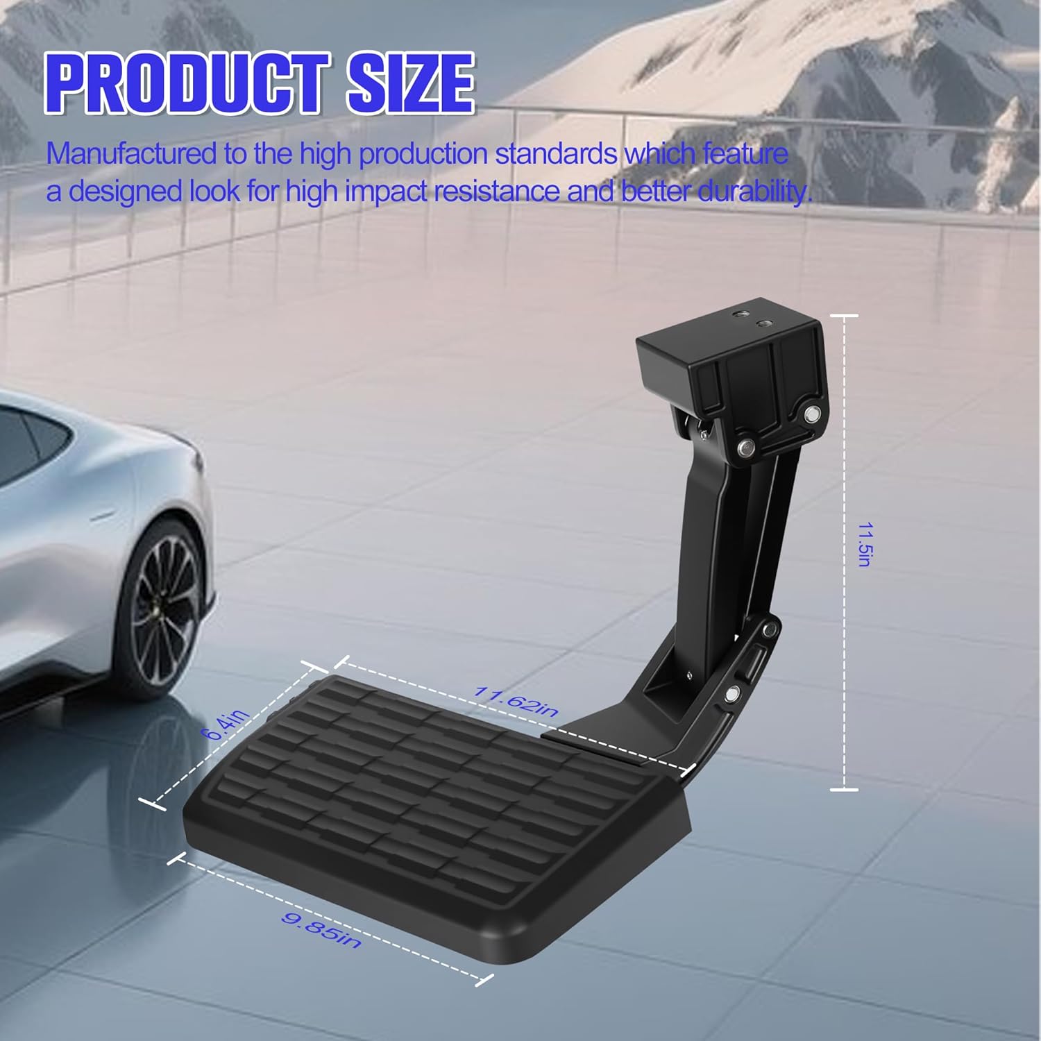 Retractable Truck Step Rear Bed Step for Dodge Ram 1500/2500/3500 2010-2018（Excludes Dual Exhaust & EcoDiesel Models） Folding Truck Step Retractable Bumper Tailgate Step Replace # 75306-01A, 7530601A