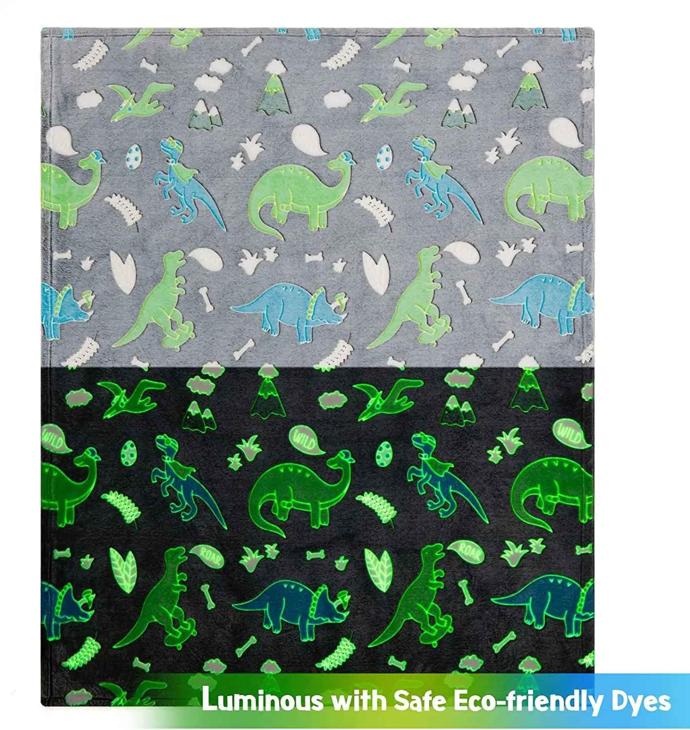 DEV BLOOMS Glow in The Dark Blanket for Kids Teens Boys Girls Soft Fluffy Lightweight Throw Blanket for Bed Sofa Travel 4