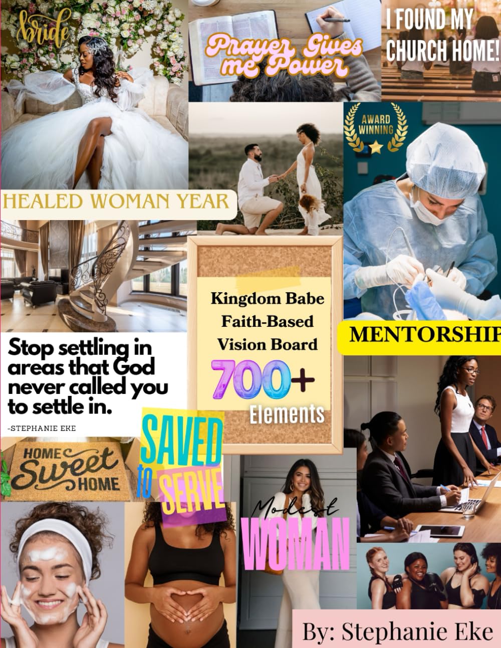 2026 Kingdom Babes Faith Based Vision Board Book: 700+ Pictures, Quotes and Words Vision Board Supplies for Christian Women to dream big (vision board magazines)