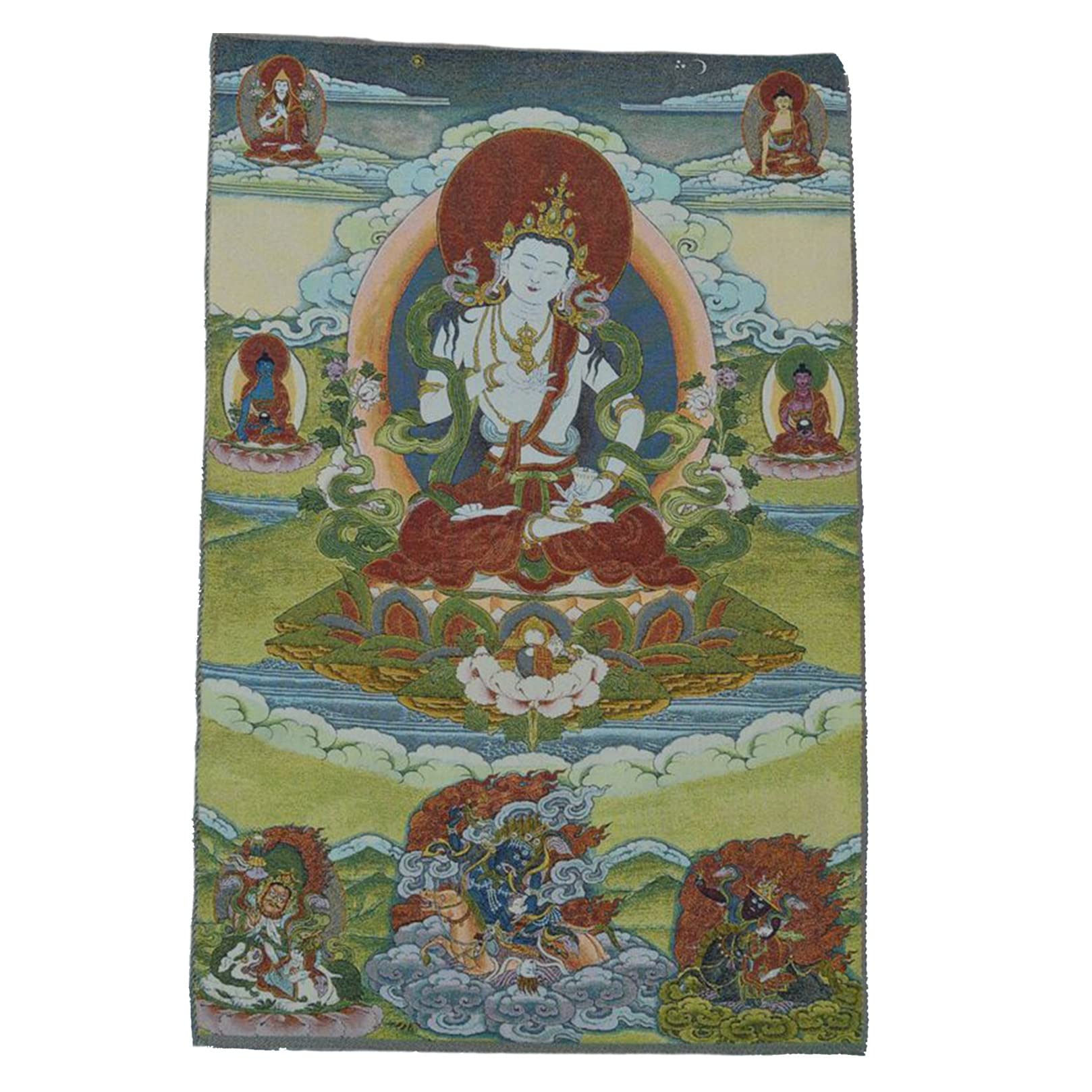 Vajrasattva Tibetano Thangka Arazzo Ricamo Pittura Vintage Buddista Thangka Broccato per La Decorazione Domestica Meditazione (Size : 60x90cm(23x35inch))