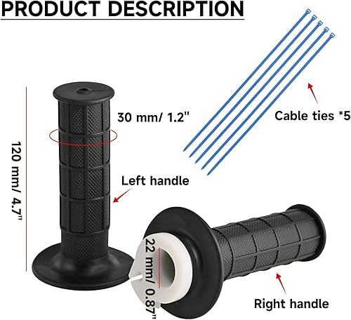 Miniatura 6 de Bccxzm Empuñaduras de mango de acelerador giratorio de bicicleta de 78 pulgadas de 0.866 in, cable de acelerador de 50 pulgadas, 50 90 110 125 cc