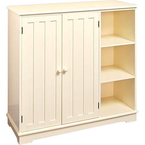 The Lakeside Collection Beadboard Buffet Sideboard Storage Cabinet - Off white