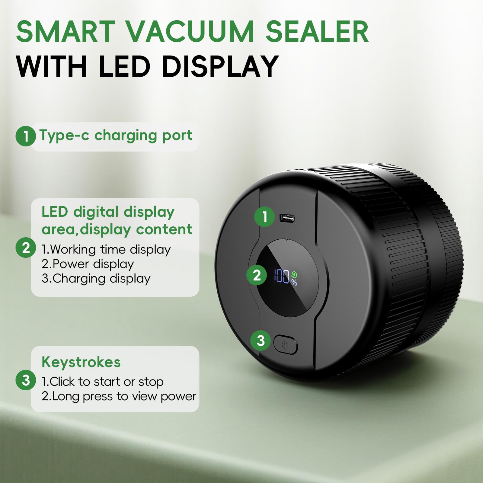 Envasadora al Vacio para Tarros Cristal, Sellador al Vacío Mason Jar, Mason Jar Vacuum Sealer, Kit de Sellado al Vacío para Tarros Mason para Conservación y Fermentación de Alimentos