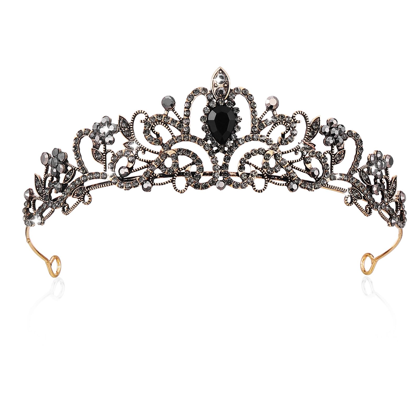 MEZHEN Kristallen kroon tiara kroon dames strass kroon meisjes bruid haaraccessoires diadeem bruiloft hoofdtooi voor verjaardag banket party cadeau bruidssieraden blauw