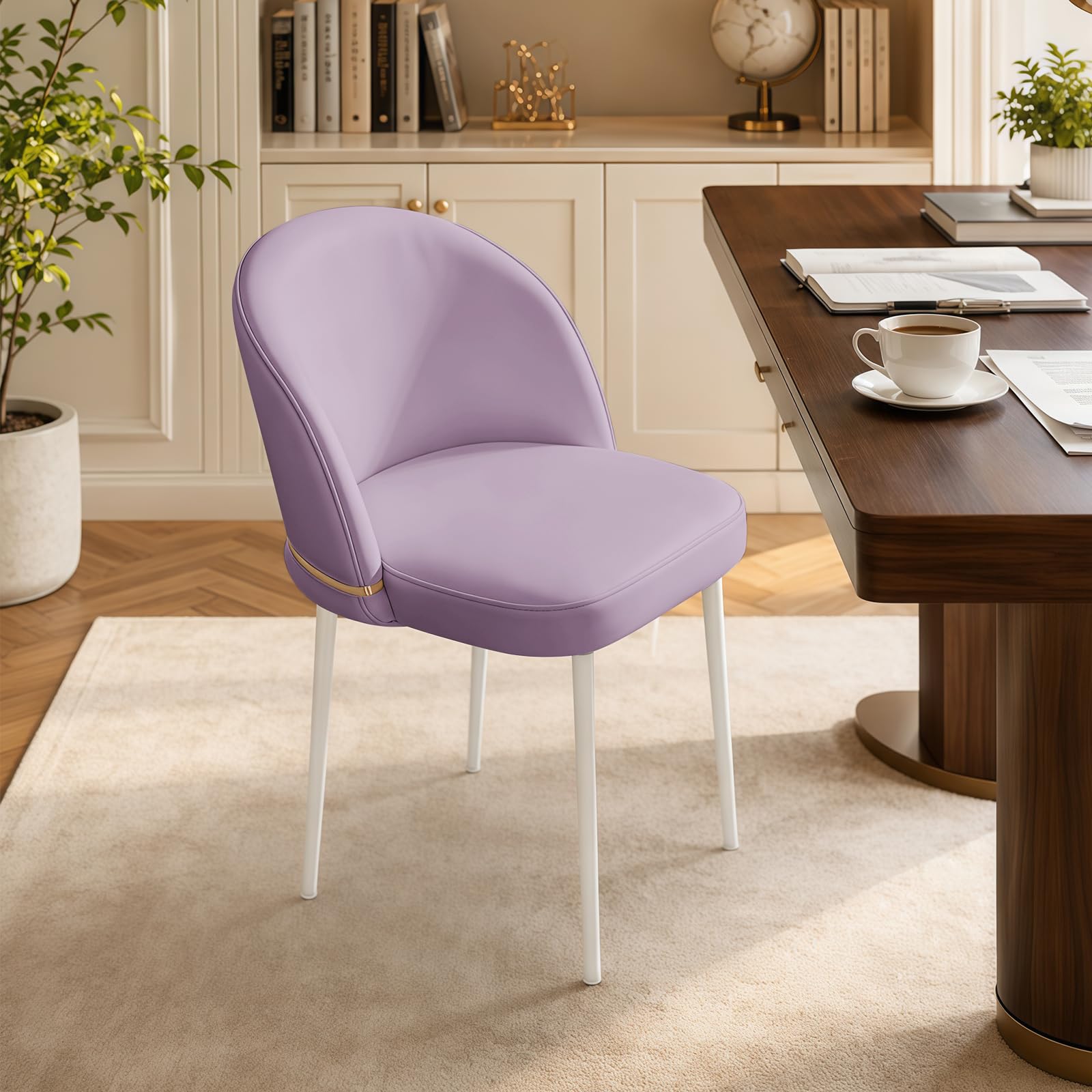 WXJHL Swivel Dining Chair (Set of 1) – Modern Kitchen Chair with Backrest & Sturdy Metal Legs, Accent Chair for Living Room, Dining Room