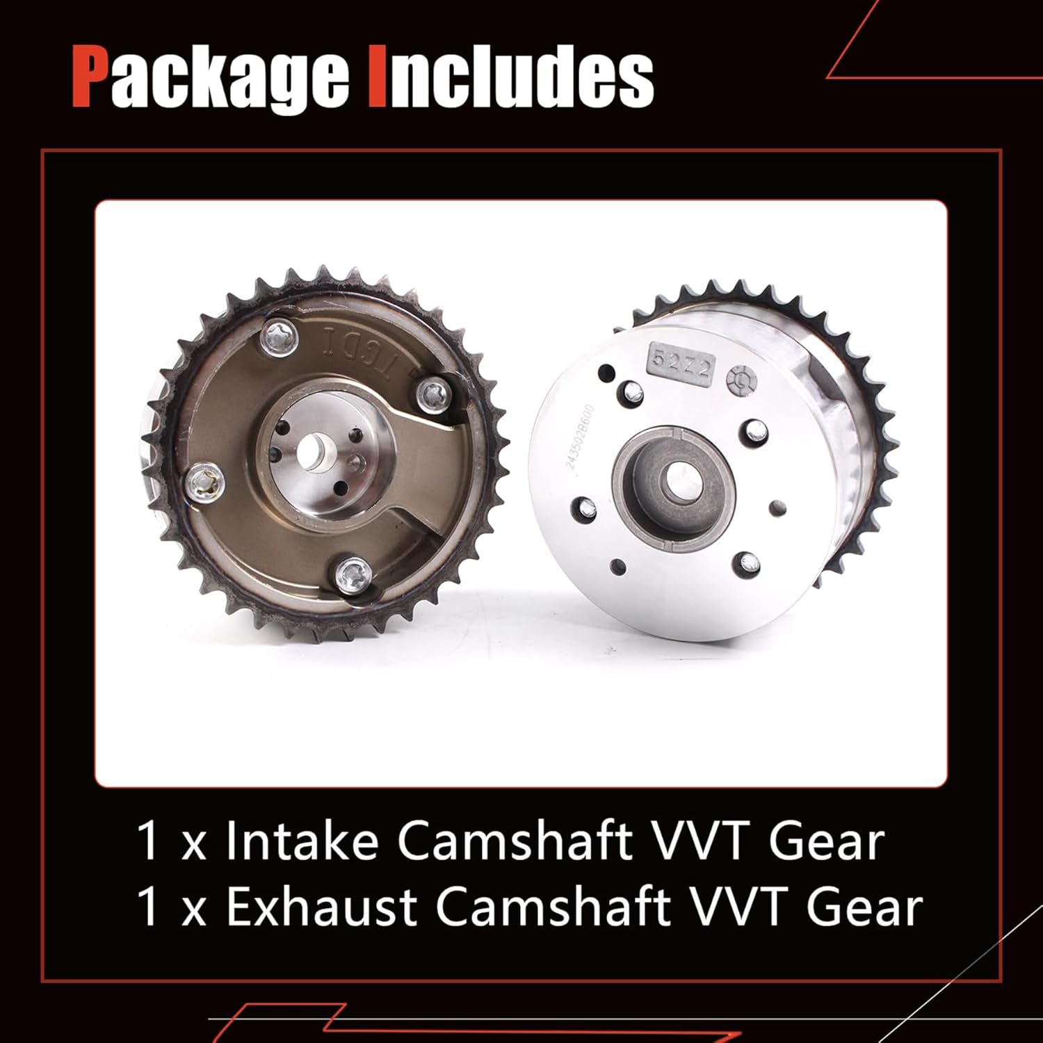 243502B600 243702B610 Intake & Exhaust Camshaft VVT Sprocket for Hyundai Accent i30 i40 Kia Rio Soul Forte Ceed 1.6L