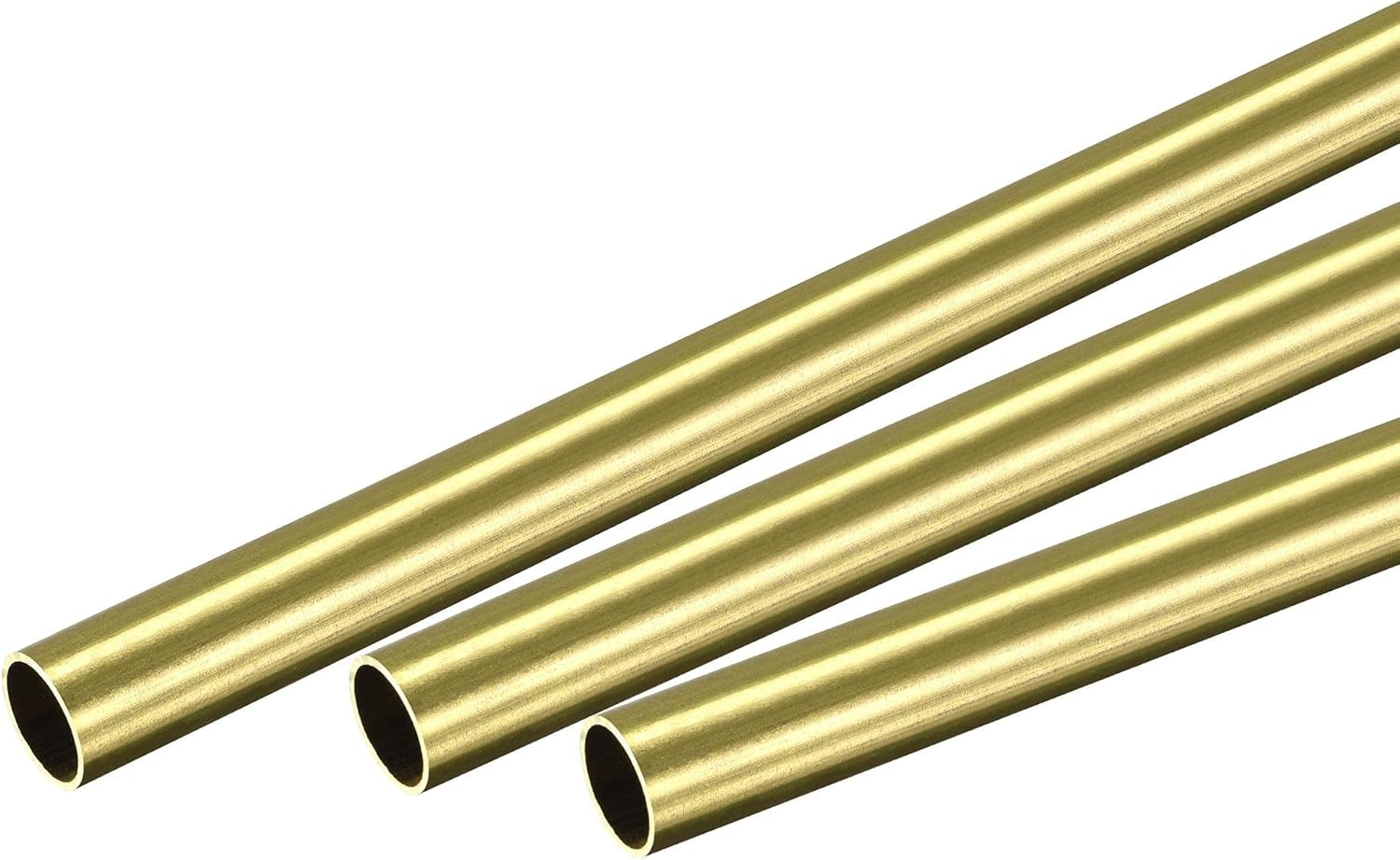 uxcell Brass Round Tube 9mm OD 0.5mm Wall Thickness 200mm Length Pipe Tubing 3 Pcs