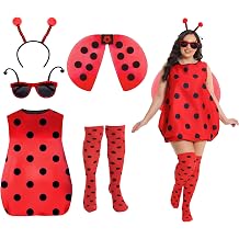 Plus Size Ladybug Costume Adult Women Lady Bug Halloween 2026 Woman 2XL