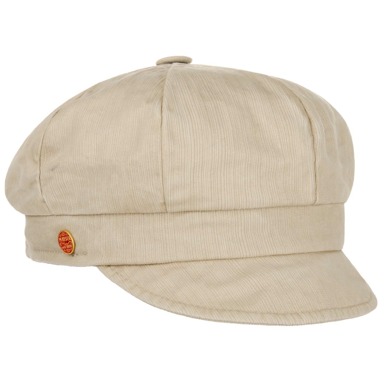 Mayser Czapka Newsboy AlexaKobiety - Made in the EU z daszkiem przeciwsloneczna bawełniana baker boy Lato wiosna-lato - One Size beżowy