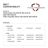 Vista 3 de MightyRugged 954-04219 Correa de repuesto de aramida resistente y 103.25 pulgadas para reemplazar piezas 754-04219, 954-042191, OCC-754-042191