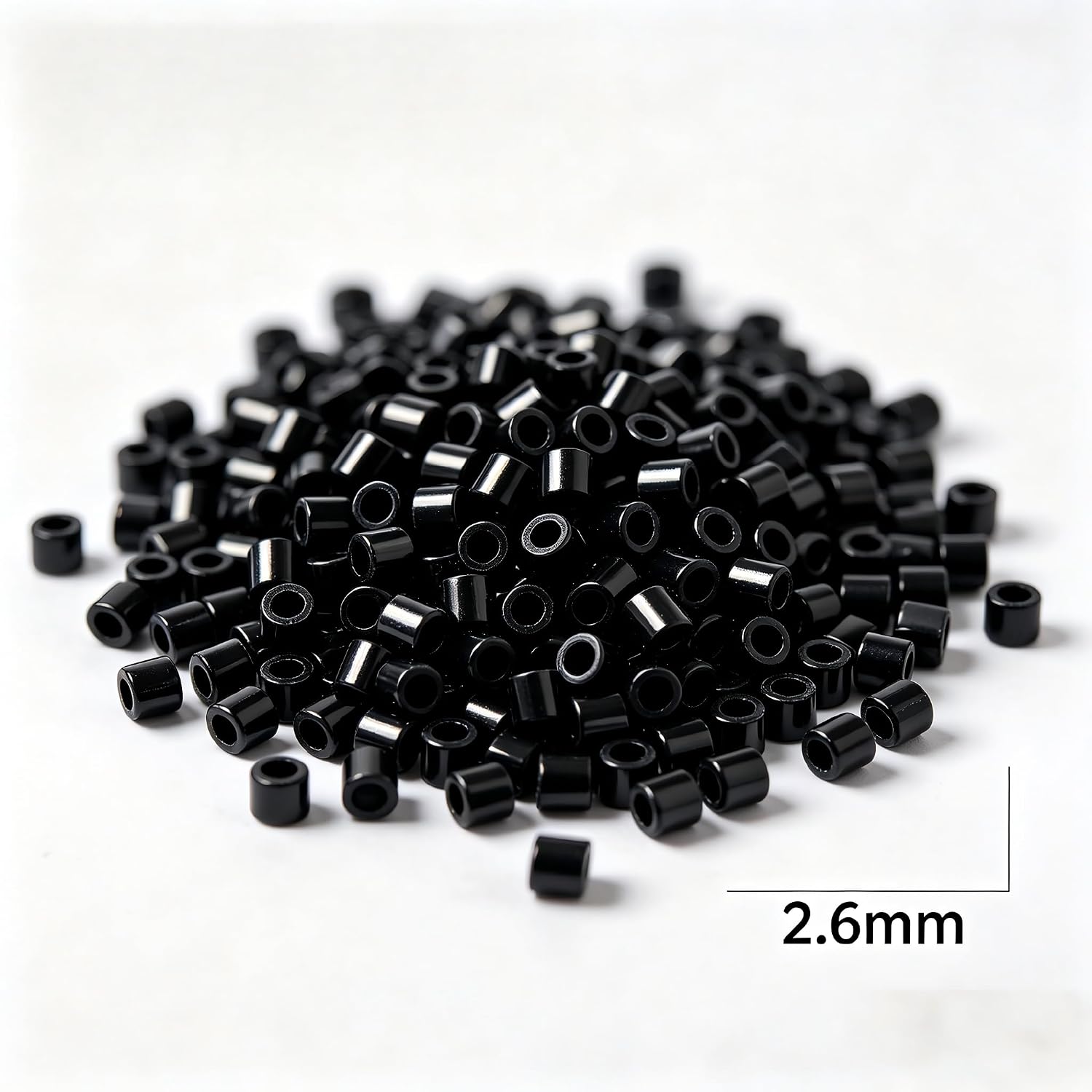 2.6mm Mini Fuse Beads 10000 Pcs 5000 Black 5000 White Ironing Beads for Pixel Art and Craft Projects