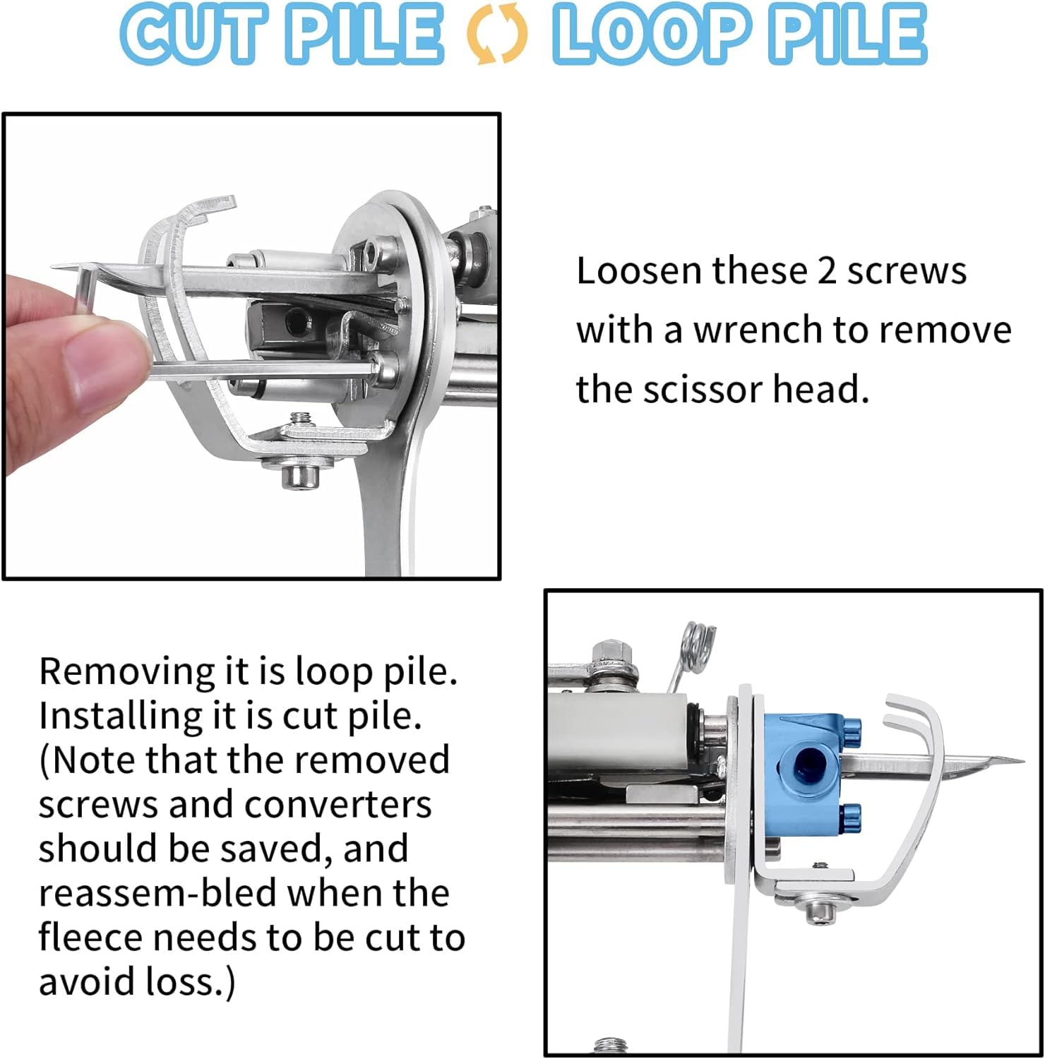 Cut & Loop - Kit de pistola de mechones de pelo ajustable de 7 a 21 mm para