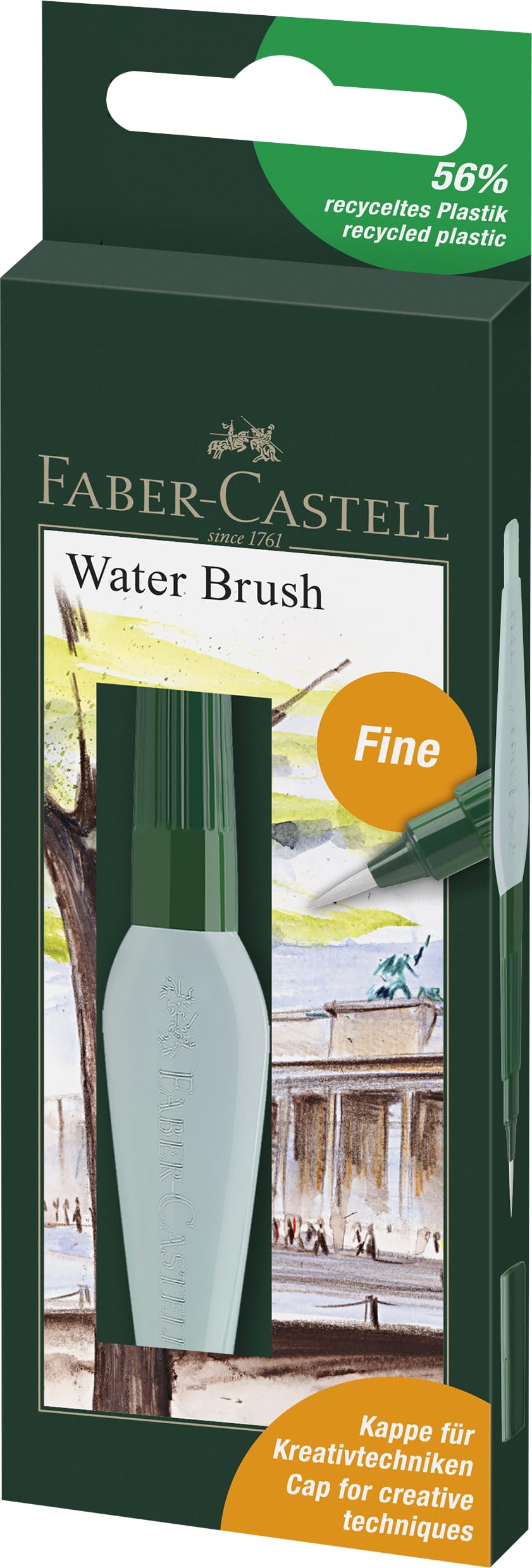 Faber-Castell 185104 Pinceau réservoir d'eau fine Art & Graphic 6 ml Crayon pinceau aquarelle