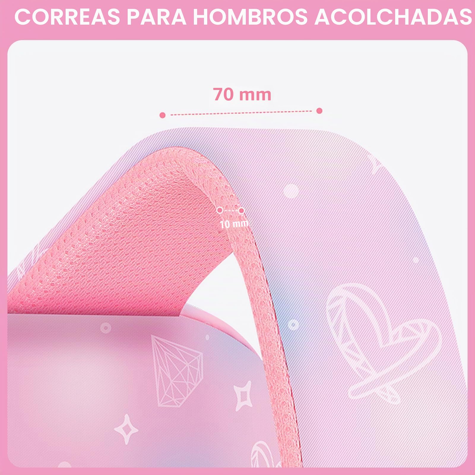 Amythe Set 3 en 1 Mochila Niña con Bolsa Almuerzo Estuche