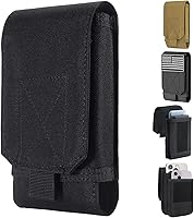 Urvoix Black Camo MOLLE Phone Holster for iPhone 17/16/15 Pro Max, Galaxy S24 - Tactical Belt Pouch Bag