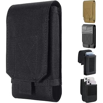 urvoix black army camo bag for mobile phone belt pouch holster cover case size l