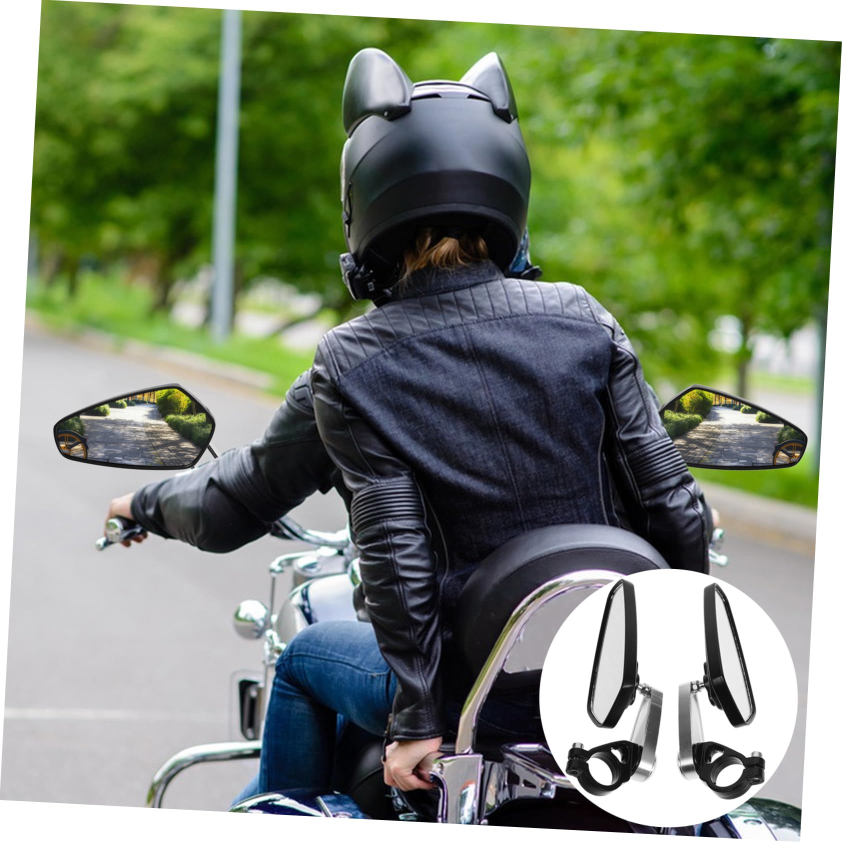 UKCOCO Rétroviseur Moto Miroir Rétroviseur de Moto Latéral de Guidon pour Tout- de Style Rétro