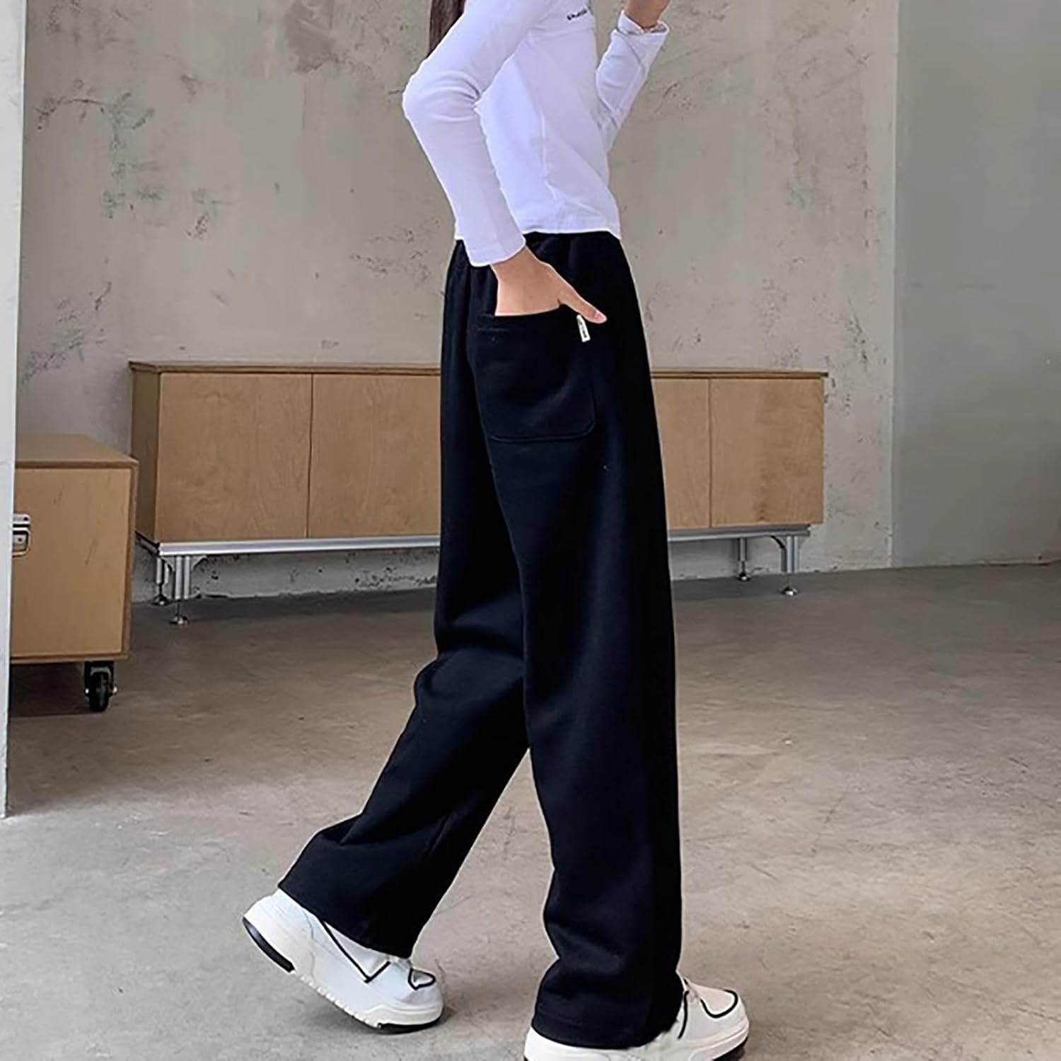 Girls' Yoga Pants Lightweight Leggings Casual Joggers Elastic Waist Pants with Pocket Kids Teen 5 to 14Y