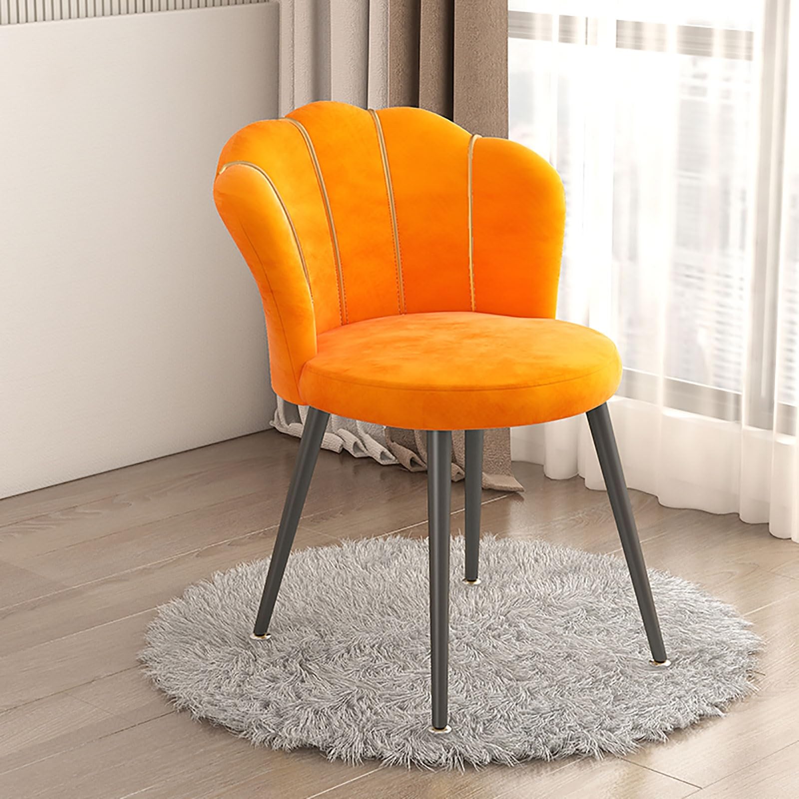 Silla de tocador de maquillaje con respaldo para evitar dolores de espalda