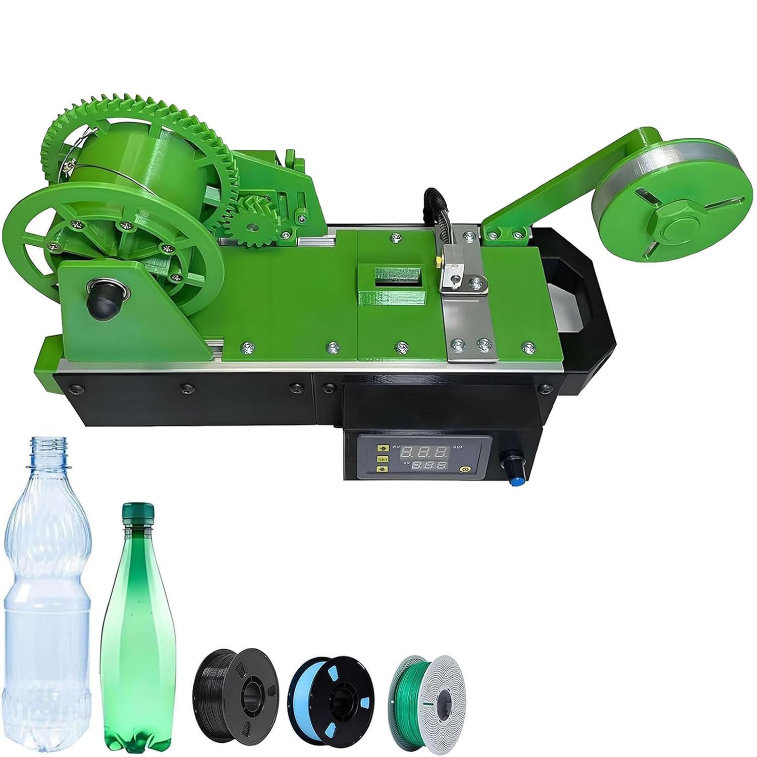 Maszyna Do Produkcji Filamentów 3D Z Recyklingu Pet, Ekstrudery Do Drukarek 3D Z Wyświetlaczem Cyfrowym, Temperatura 300℃/572℉ I Regulowana Prędkość 500-1000 G/H, Do Majsterkowania D
