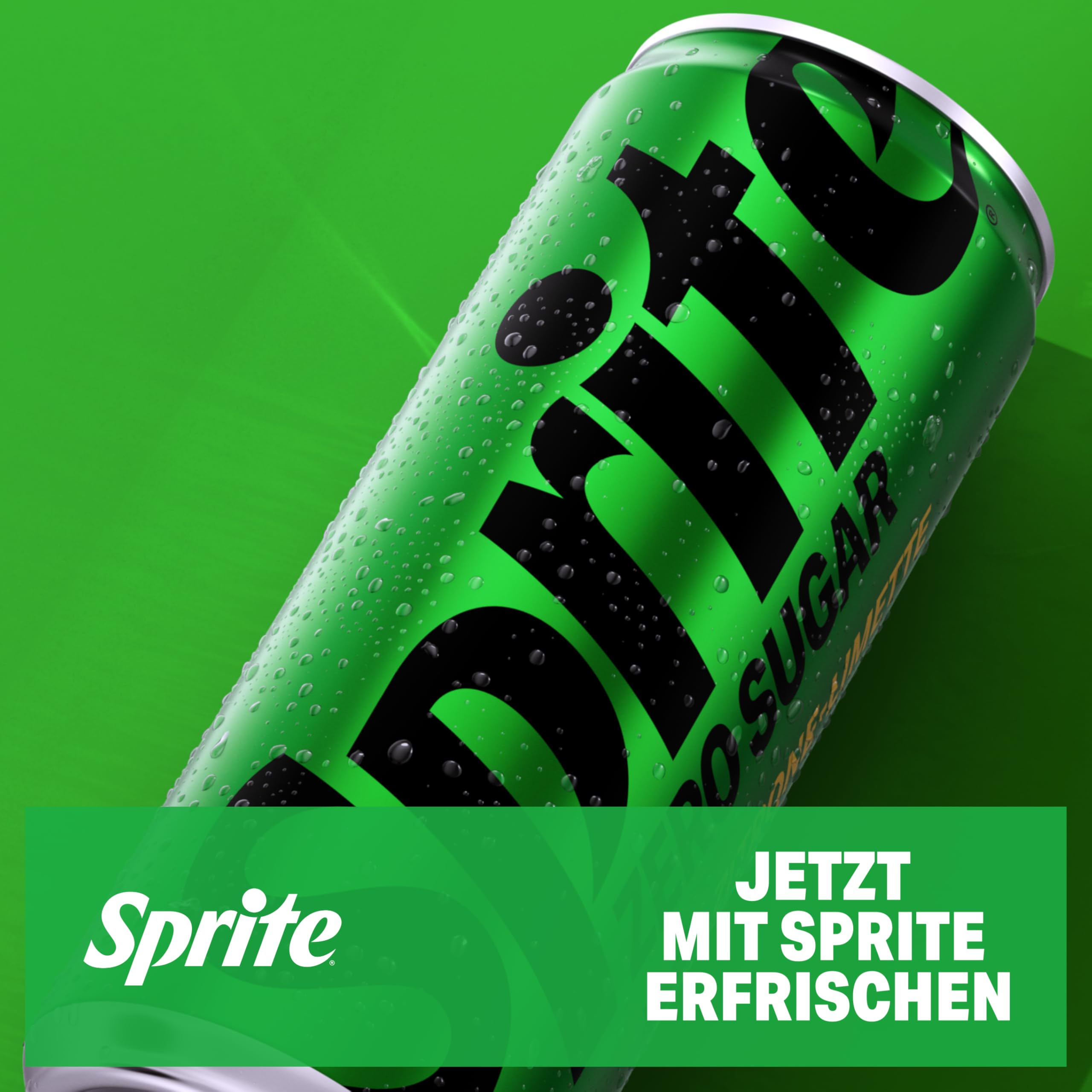 Sprite Zero Sugar, Maximale Erfrischung mit Limetten und Zitronen Geschmack ohne Zucker, Limo, EINWEG Dose (24 x 330ml)