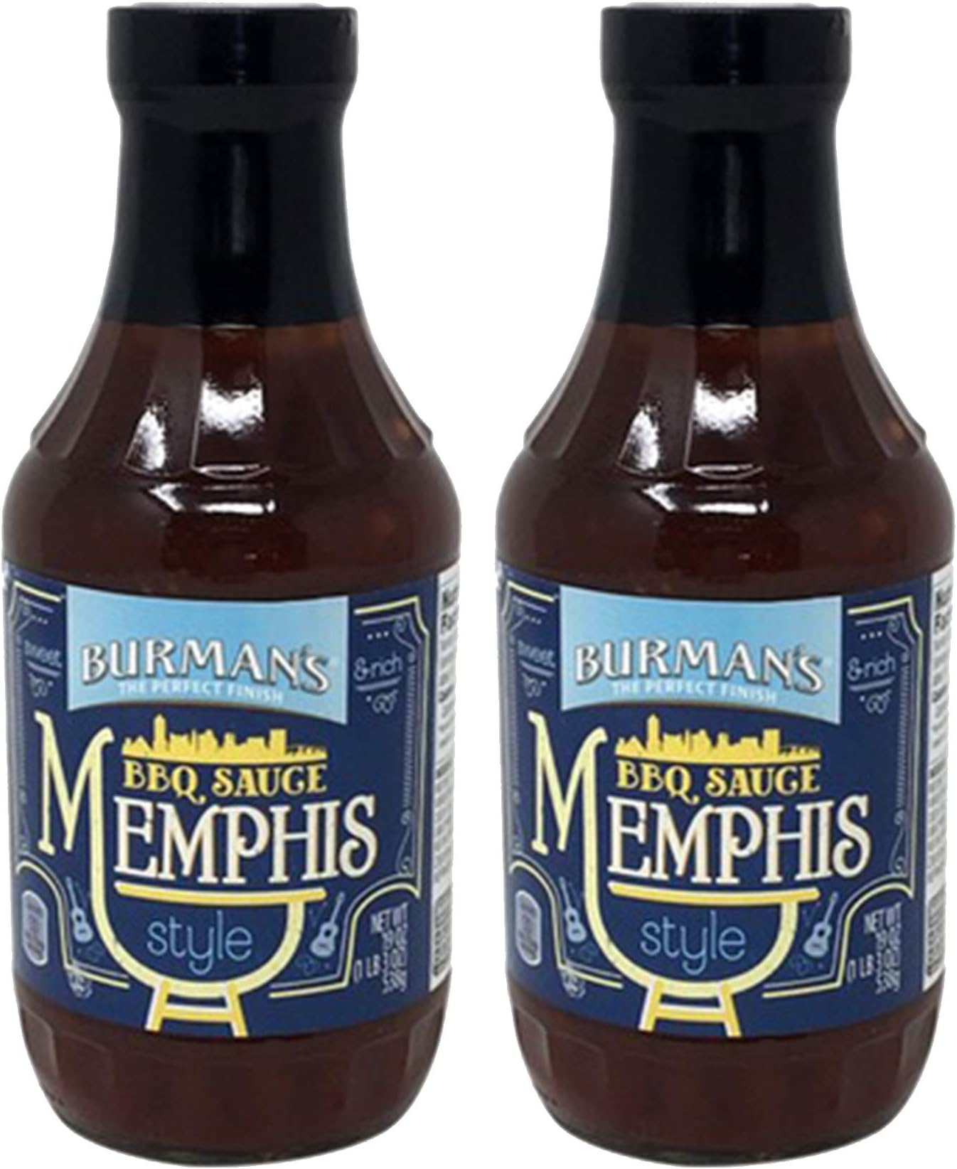 BURMAN'S BBQ Sauce MEMPHIS 219oz Southwest Flavors Gluten