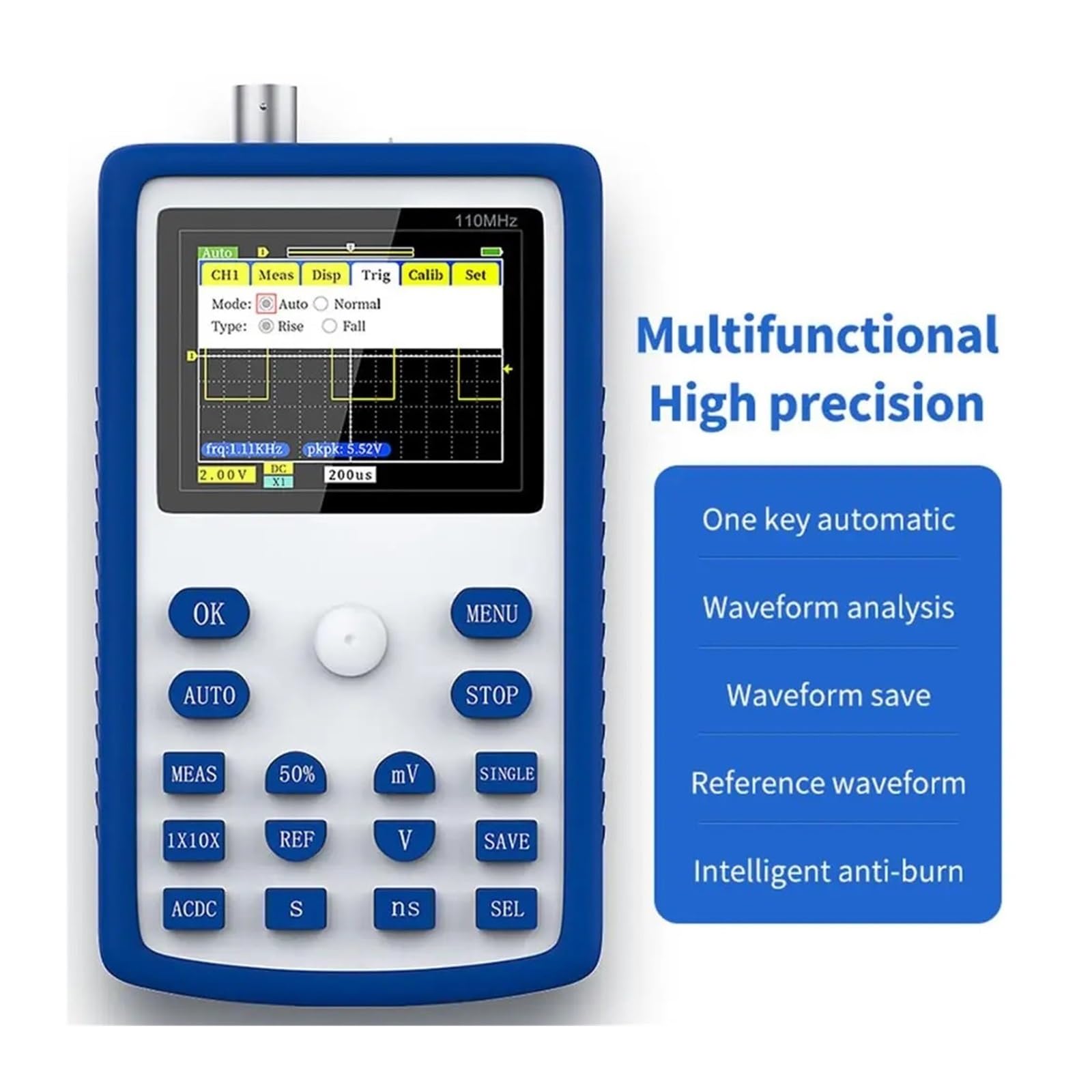 2Pcs Osciloscopio Digital 1C15 110MHz 500MS/s
