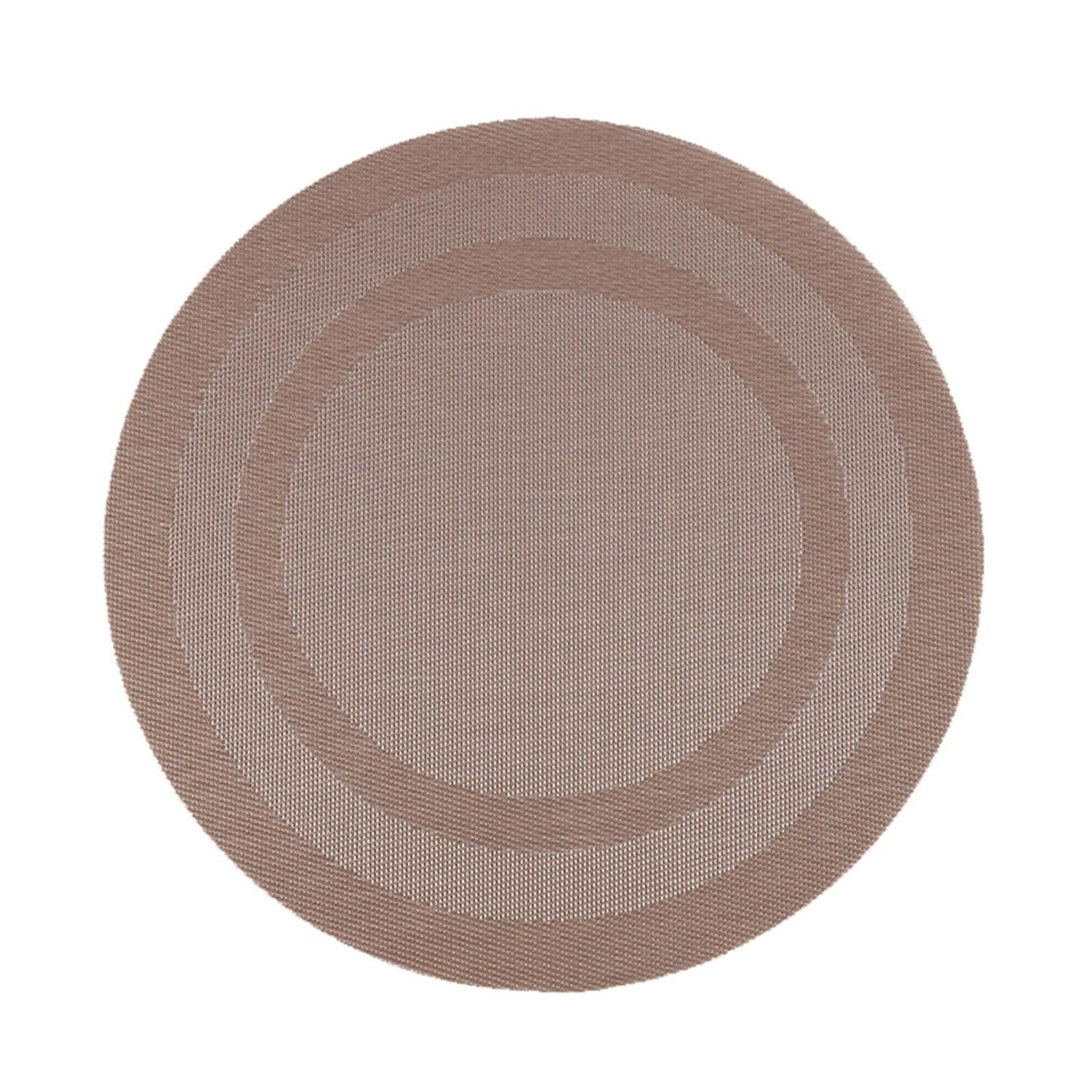 Juego de 10 salvamanteles dorado de polipropileno, mantel individual para escritorio de PVC Pet 38 cm giro marrón