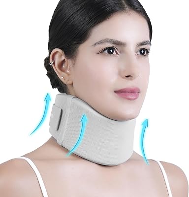 Ice Silk Neck Brace - Soft, Breathable Cervical Collar for Pain Relief & Posture Correction - Anti-Snoring Support for Comfortable Sleep - Ideal for Office Workers