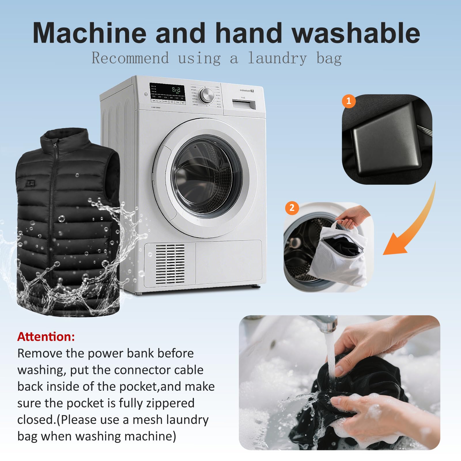 seenlast Chaleco Calefactable Hombre Mujer con Batería 10000mAh, 4 Zonas Calefactables 3 Niveles Temperatura Ajustables, Lavable, Chaleco Térmico Sin Mangas Ligera de Invierno para Exteriores